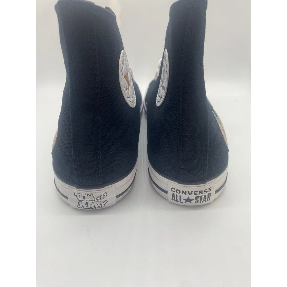 Converse Chuck Taylor All Star HI Men's US 10.5 Sneakers Black Tom & Jerry Shoes - Picture 4 of 5